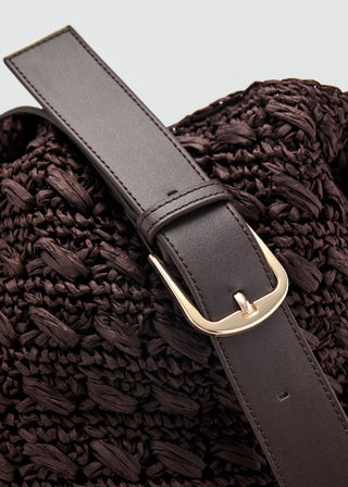 Bolso de Hombro con Fibra Natural