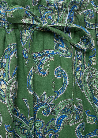 Pantalón con Cintura Elástica Estampado Paisley
