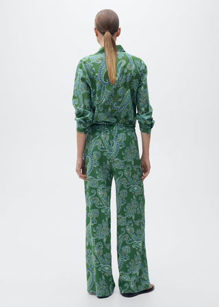 Pantalón con Cintura Elástica Estampado Paisley