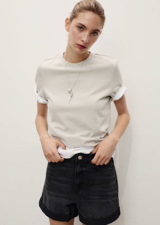 Shorts Denim Mom Fit Talle Alto