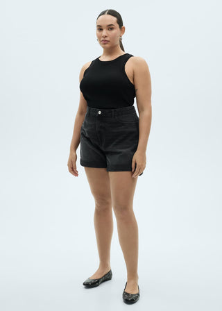 Shorts Denim Mom Fit Talle Alto