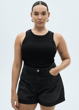 Shorts Denim Mom Fit Talle Alto