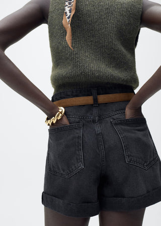 Shorts Denim Mom Fit Talle Alto