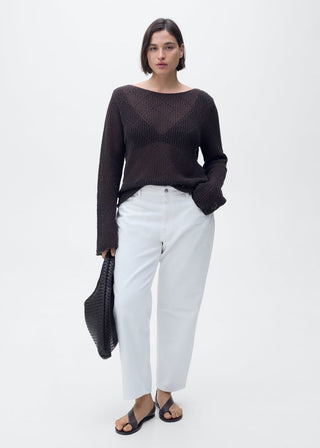 Jeans Rectos Talle Medio con Bolsillos