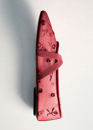 Bailarina Tiras Cruzadas Bordado Flores