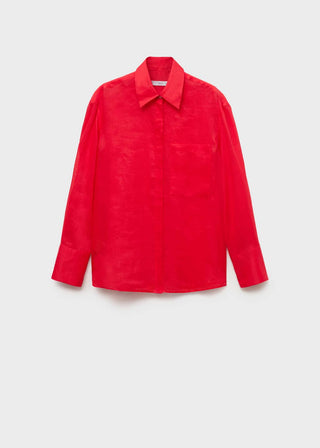 Camisa Manga Larga con Bolsillo