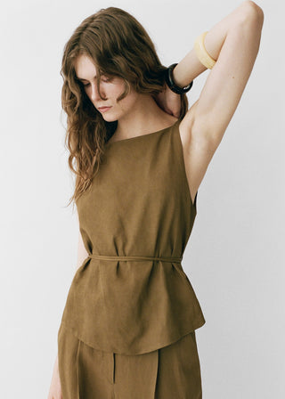 Blusa Cuello Redondo con Cinturón