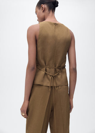 Blusa Cuello Redondo con Cinturón