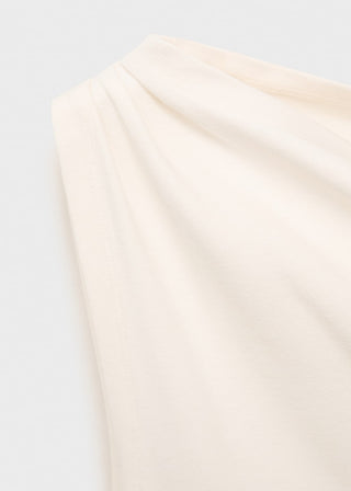 Blusa sin Mangas Corte Asimétrico