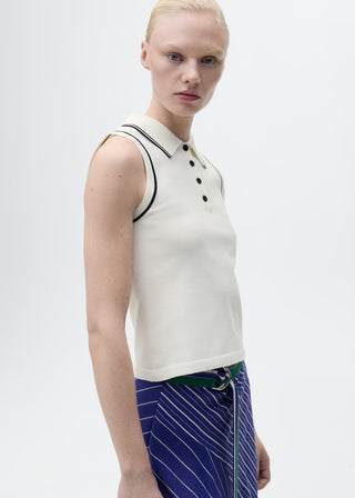 Polo de Punto con Ribetes en Contraste