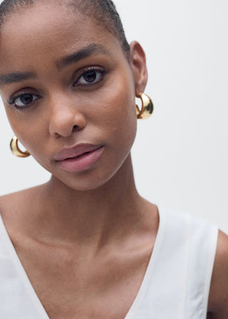 Blusa de Tirantes Peplum con Lino