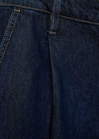 Short Denim con Pinzas Delanteras