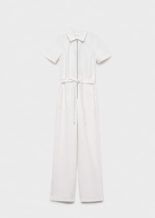 Enterizo Denim Manga Corta con Cinturón