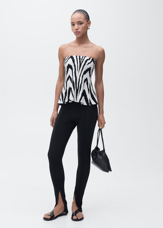 Blusa Peplum con Estampado Animal Print