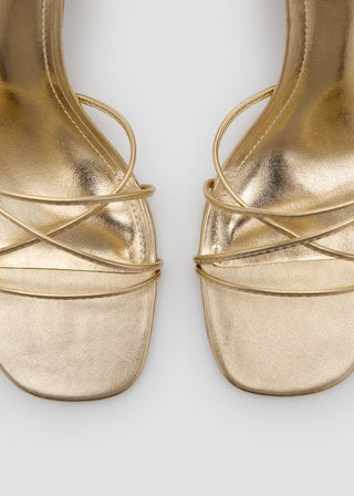 Sandalias de Tacón con Tiras Cruzadas
