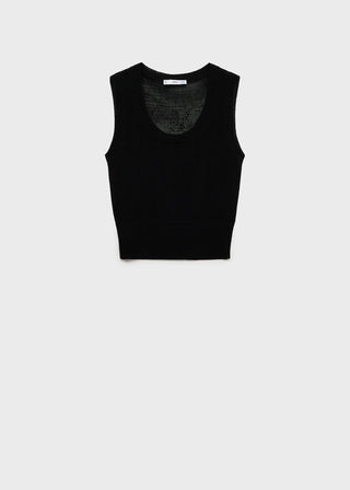 Blusa de Punto Cuello Escotado