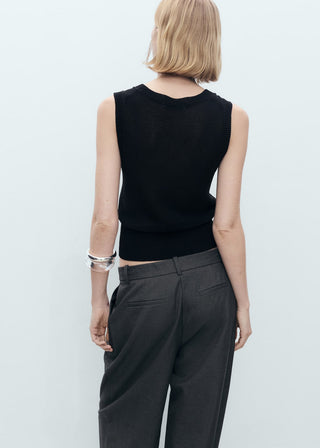 Blusa de Punto Cuello Escotado