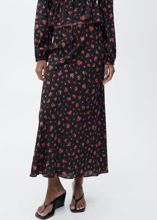 Enagua Midi con Estampado de Flores
