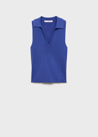 Blusa de Punto Cuello Polo