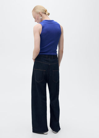 Blusa de Punto Cuello Polo