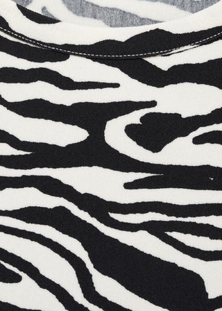 Camiseta Drapeada con Estampado Animal Print