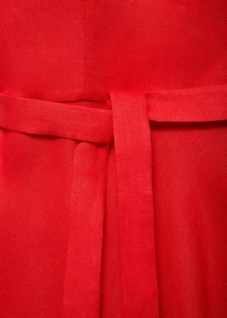 Vestido de Lino con Detalle de Lazo