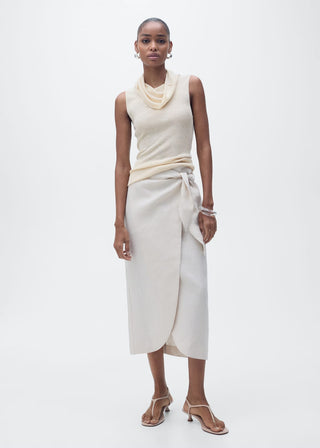 Blusa de Punto Cuello Drapeado