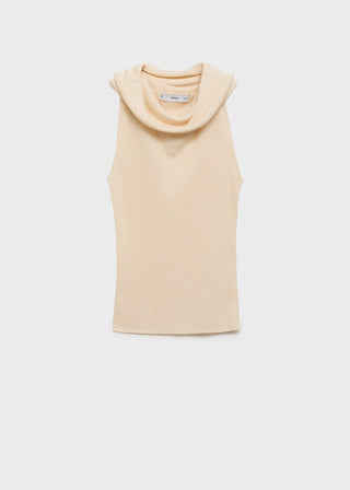 Blusa de Punto Cuello Drapeado