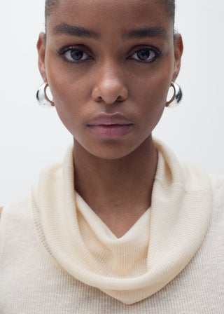 Blusa de Punto Cuello Drapeado