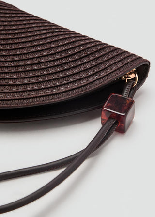 Neceser de Fibra Natural con Abalorio