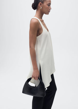 Blusa de Tirantes con Bajo Asimétrico