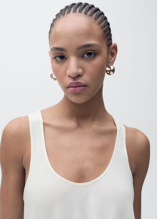 Blusa de Tirantes con Bajo Asimétrico