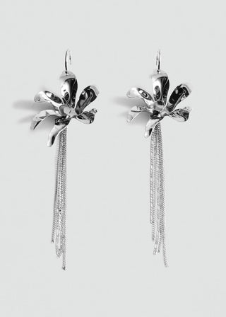 Aretes Largos con Flores