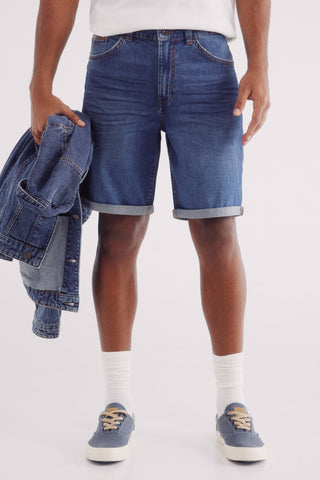 Short Denim con Detalle Dobladillo