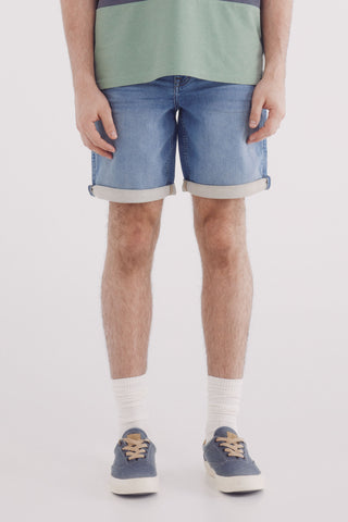Short Denim con Detalle Dobladillo