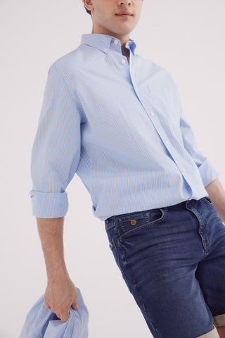 Short Denim con Detalle Dobladillo