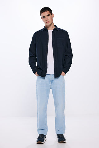 Camisa Manga Larga Regular Fit con Bolsillo