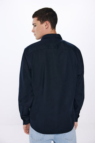 Camisa Manga Larga Regular Fit con Bolsillo