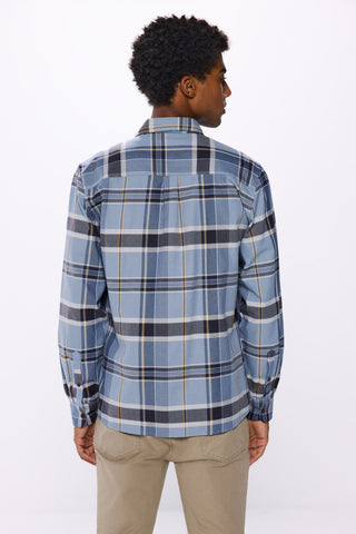 Camisa Manga Larga con Estampado de Cuadros