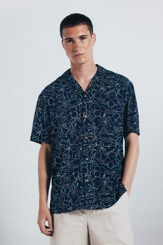 Camisa Manga Corta con Estampado Floral