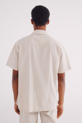 Camisa Manga Corta con Tejido Jacquard