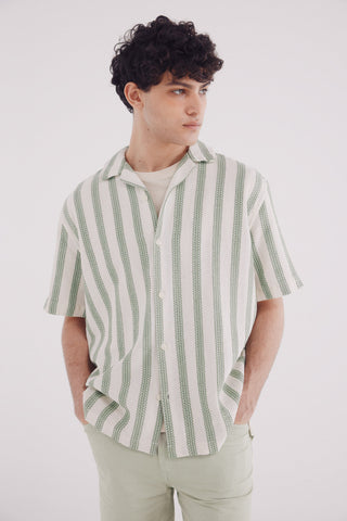 Camisa Manga Corta Estampado de Rayas