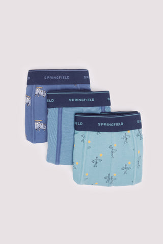 Paquete de 3 Bóxers con Estampado