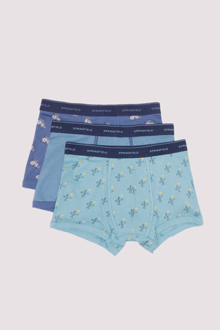 Paquete de 3 Bóxers con Estampado