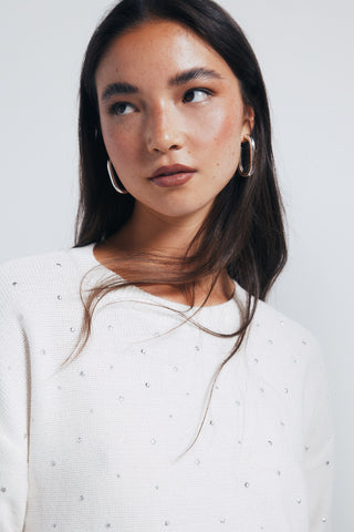 Sudadera Manga Larga con Cristales