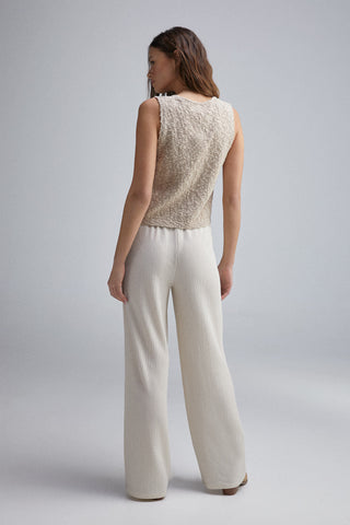 Chaleco de Punto con Detalle de Lazos