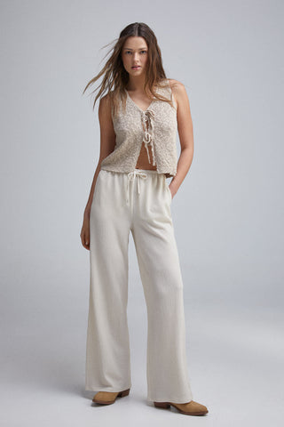 Chaleco de Punto con Detalle de Lazos