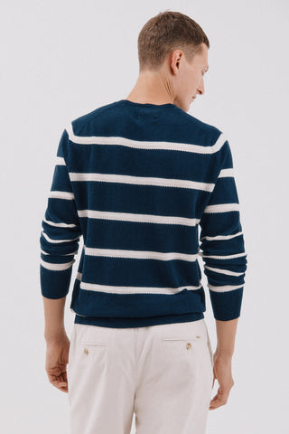 Sudadera Cuello Redondo Estampado Rayas