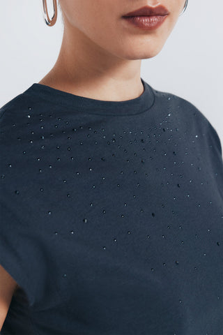 Camiseta Manga Corta con Tachuelas