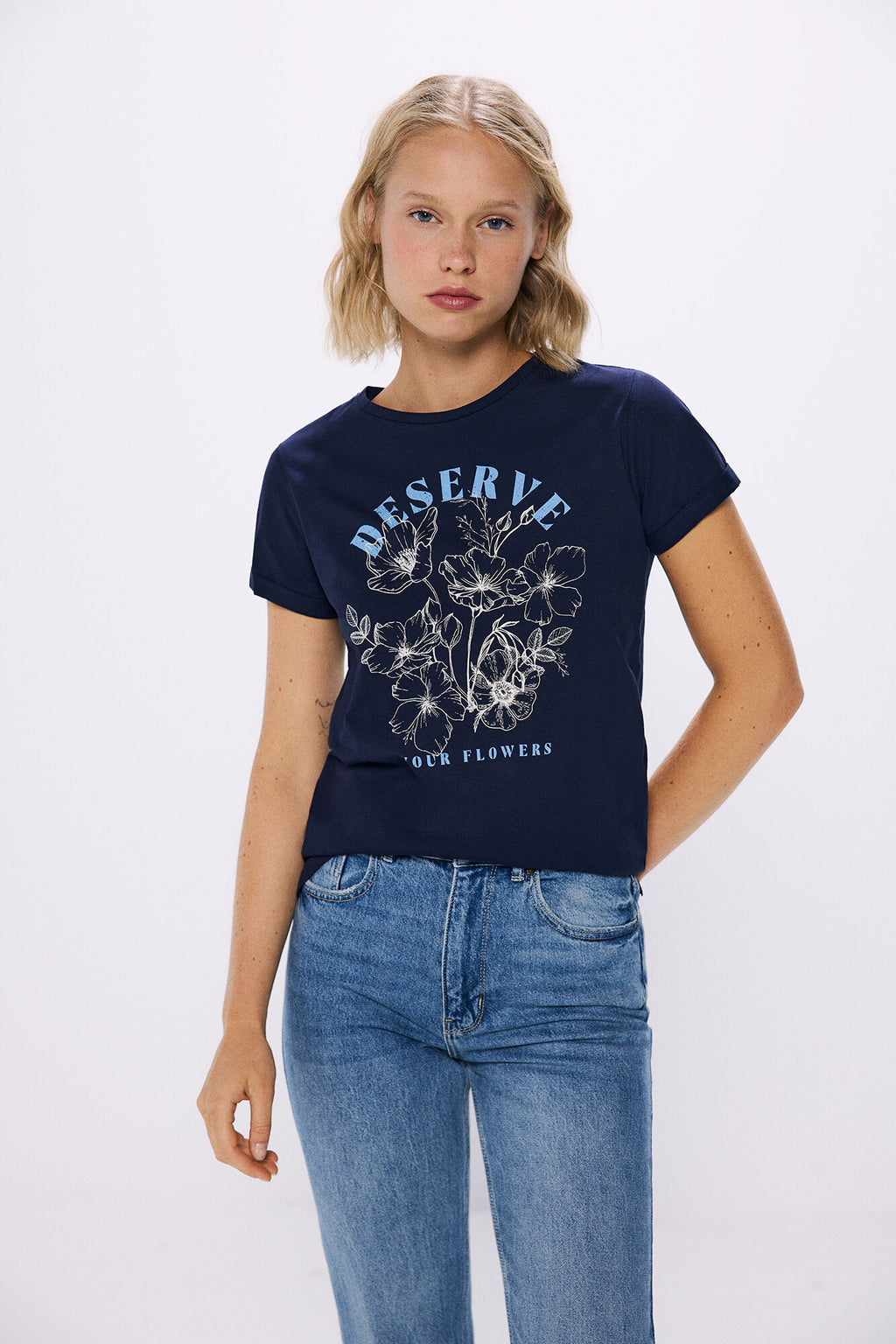 Camisetas Springfield Hombre Camiseta Springfield Con Jacquard Y